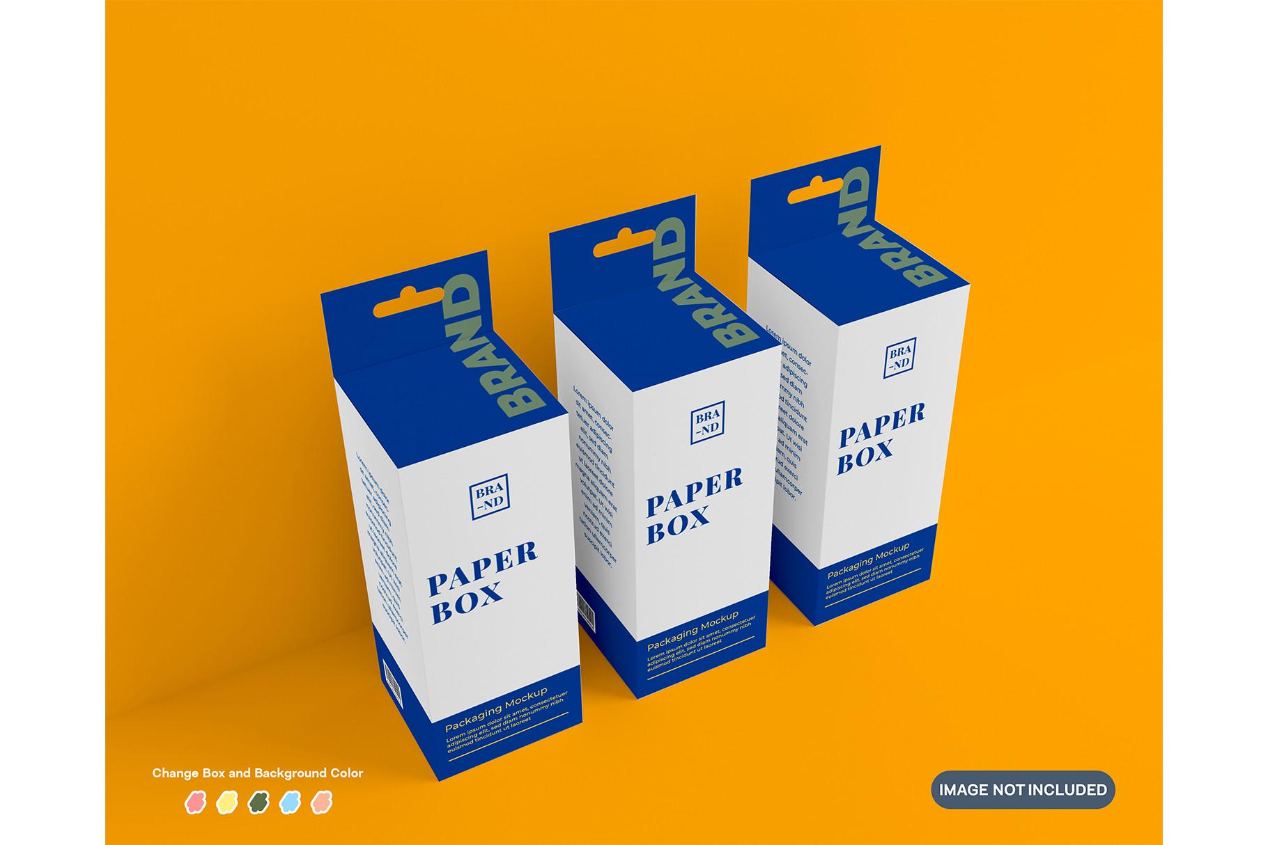 Hanging Paper Box Mockup
