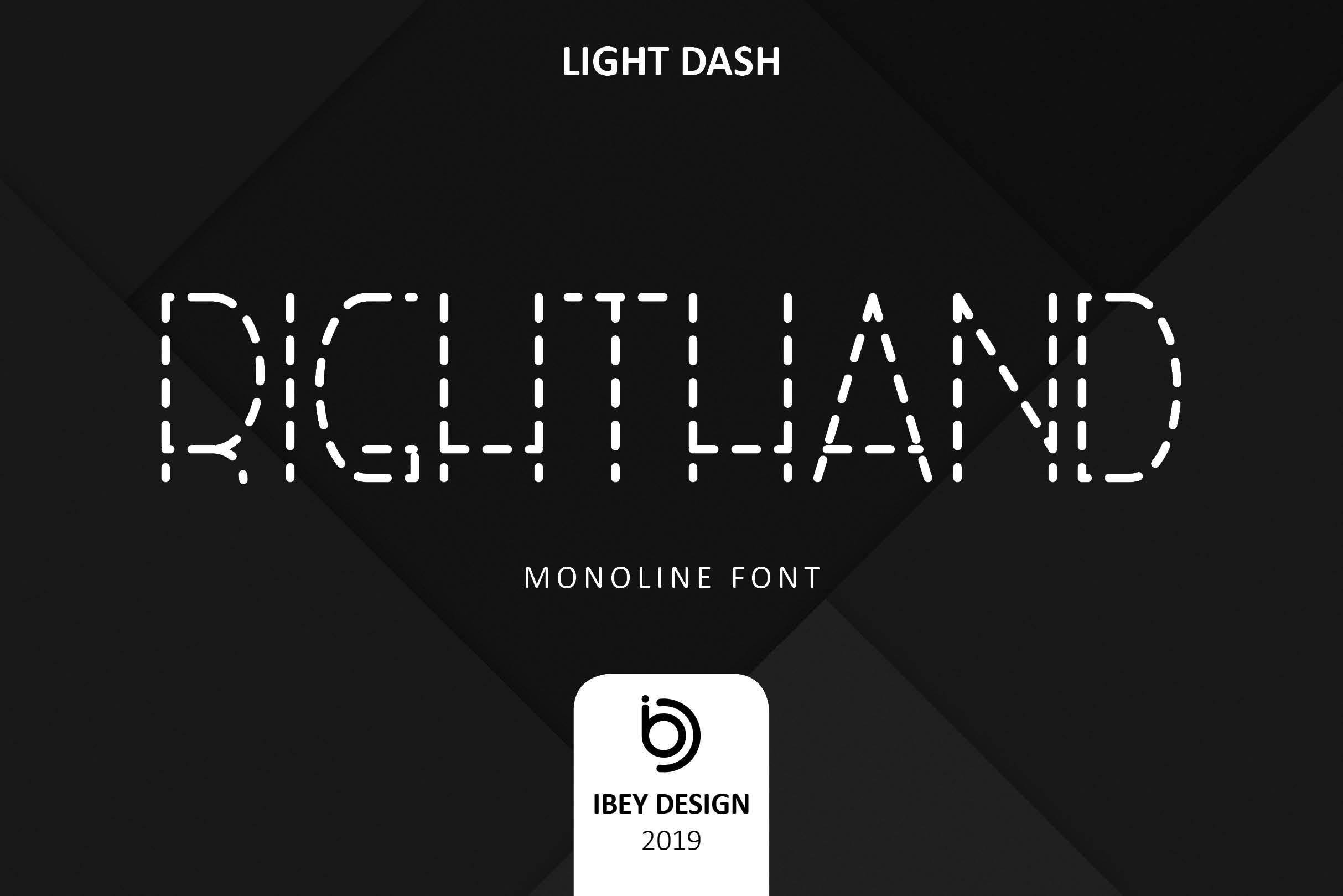 Right Hand Light Dash Font
