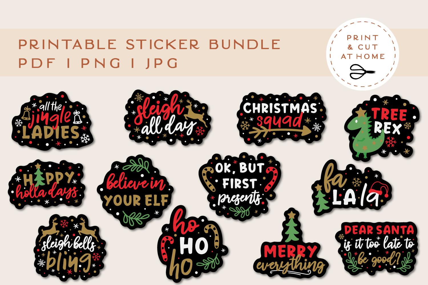 Funny Christmas Sticker Bundle