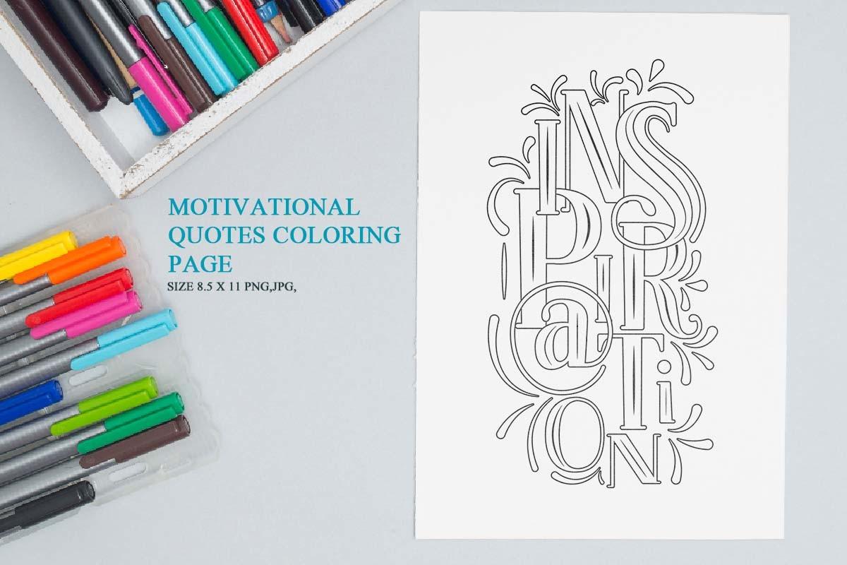 Motivational Quotes Coloring Page