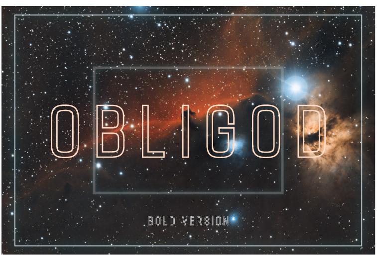 Obligod Outline Bold Font
