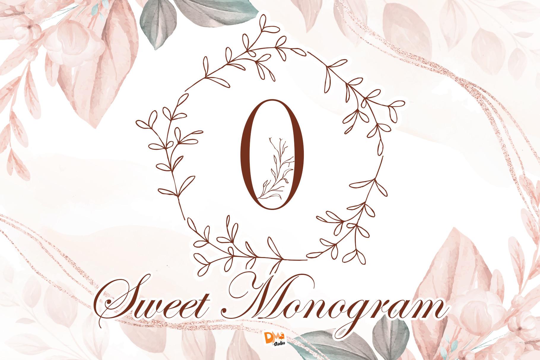 Sweet Monogram Wreath Font