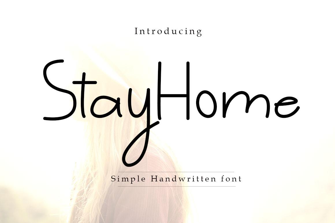 Stayhome Font