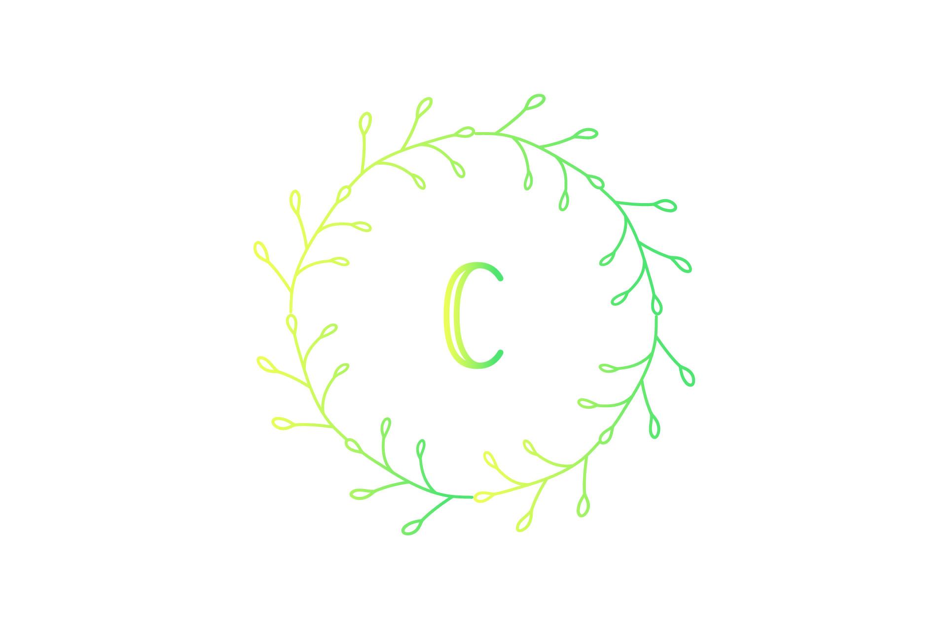 Beauty Monogram Decoration Isolated