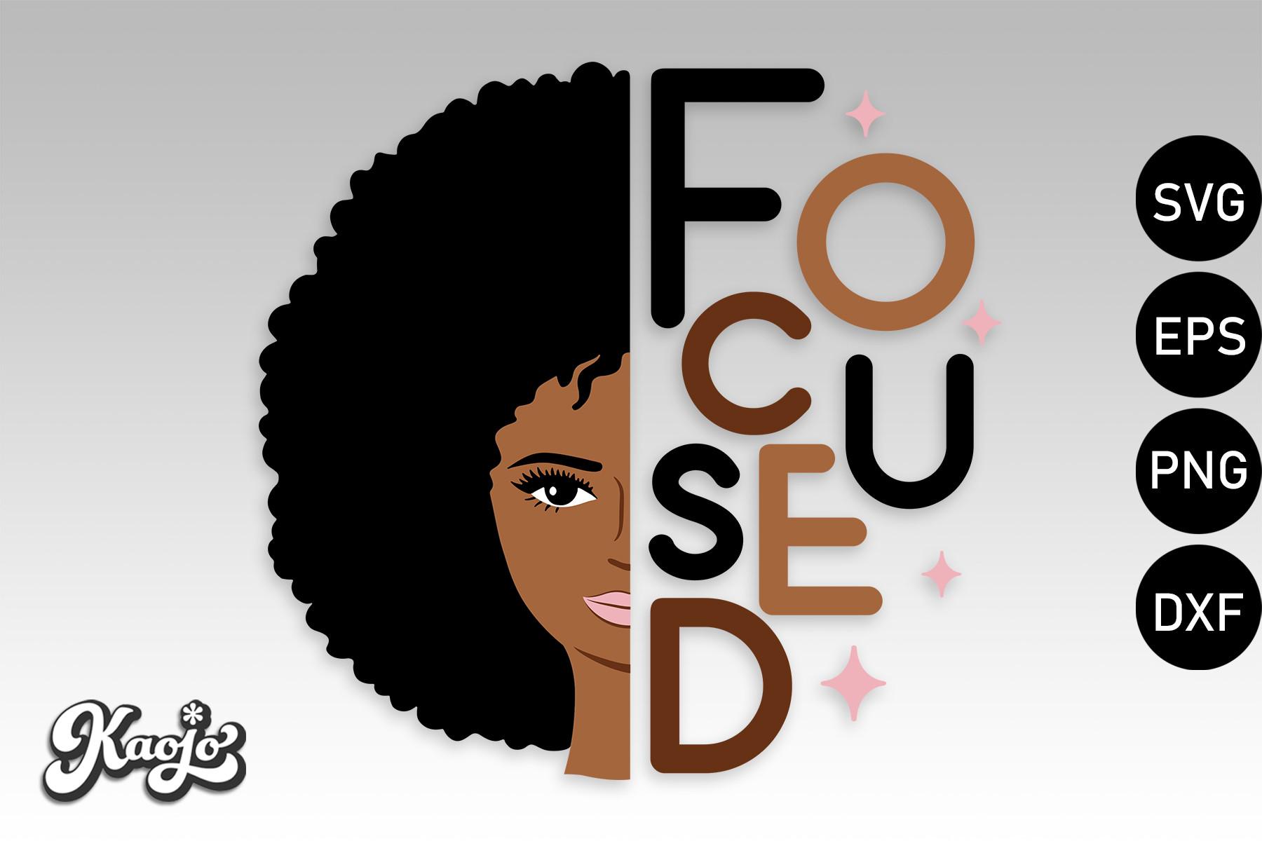 Focused, Afro Girl, Beauty Black Woman