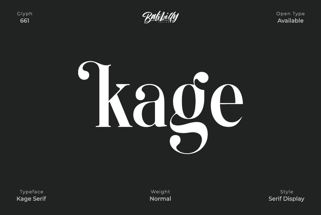 Kage - Normal Font