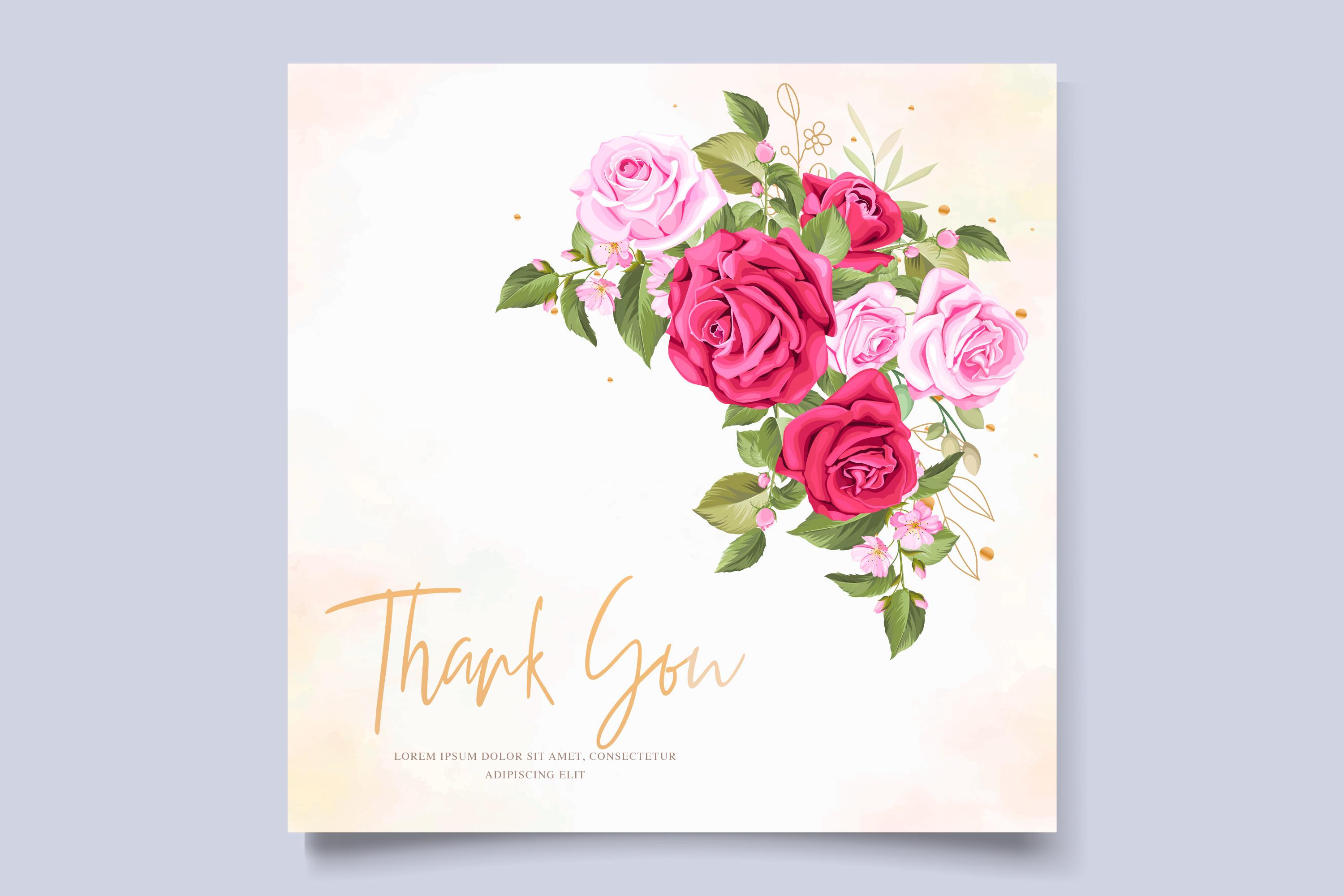 ELEGANT Roses Wedding Card Set