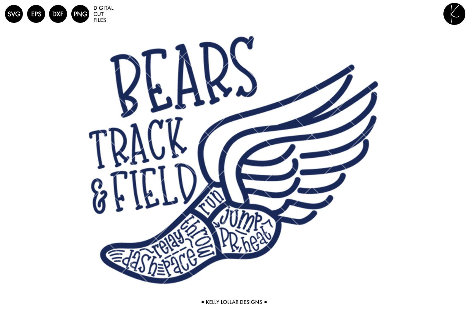 Bears Track & Field Word Art