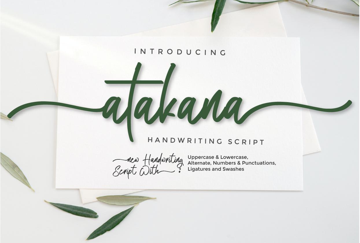 Atakana Script Font