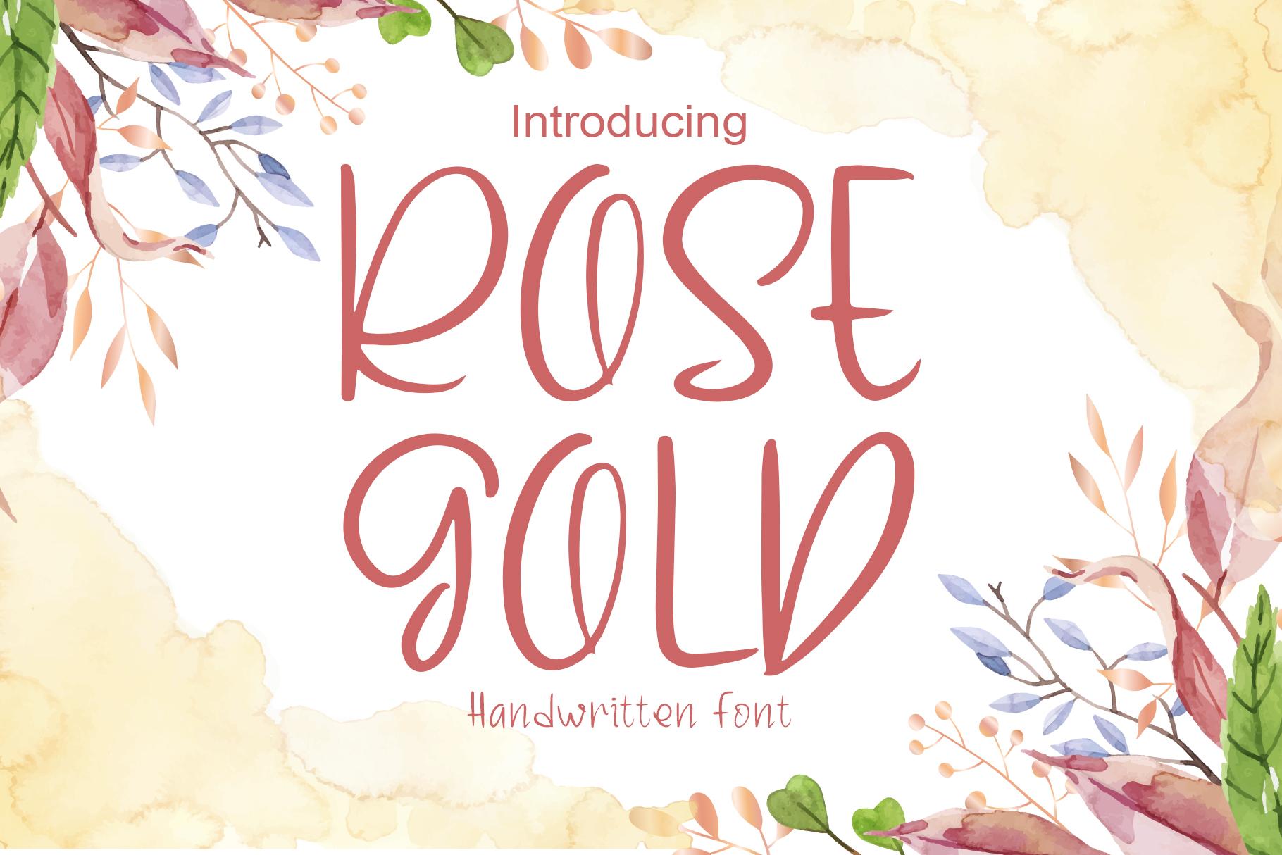 Rose Gold Font