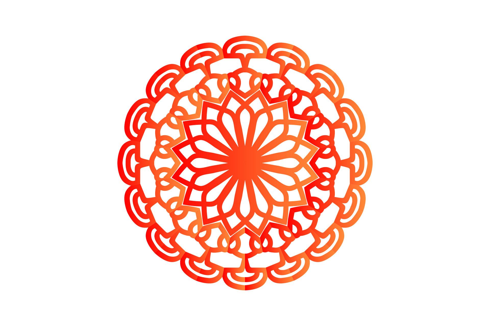 Mandala Gradient Illustration Style Line