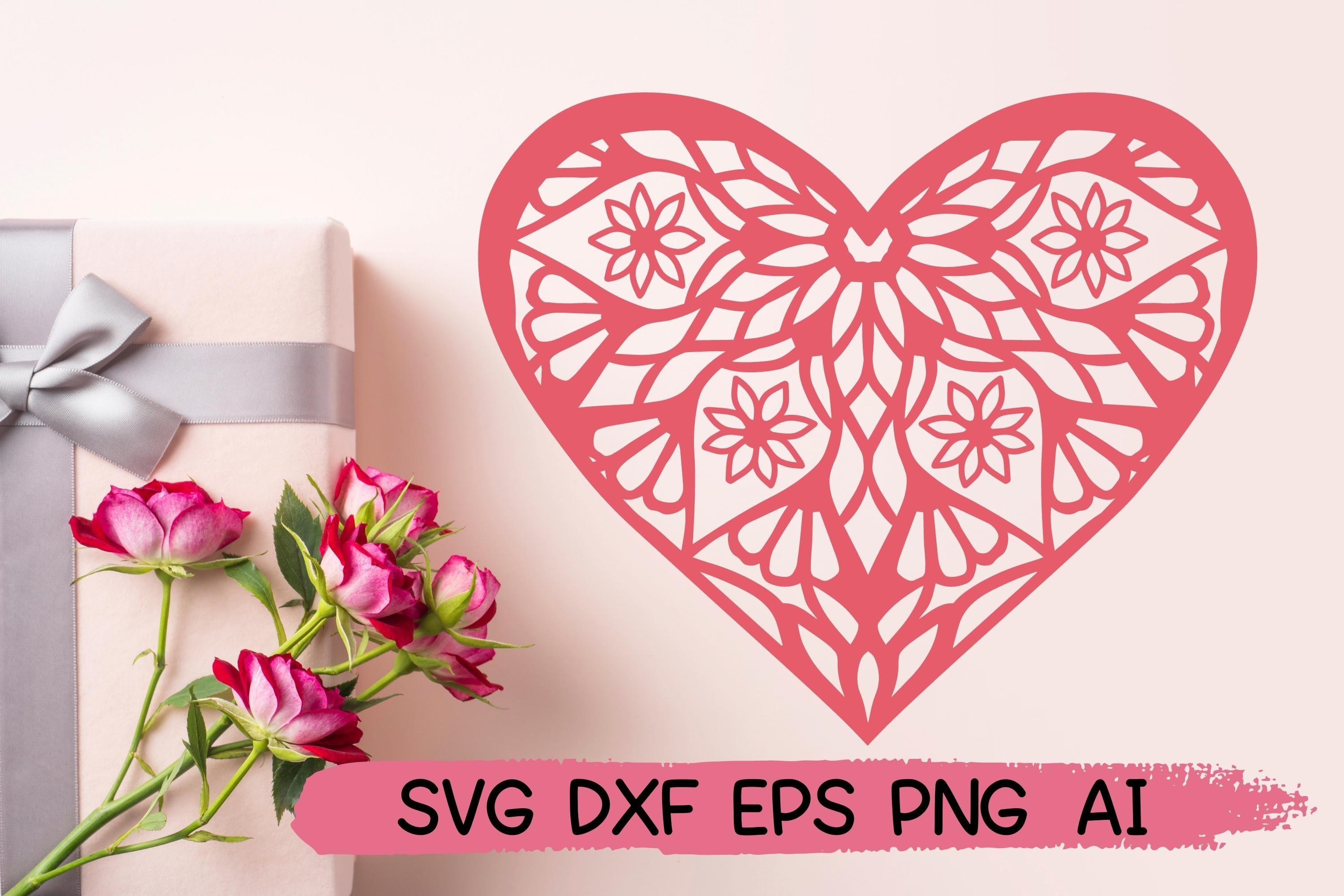 Valentines Day Heart Mandala V28
