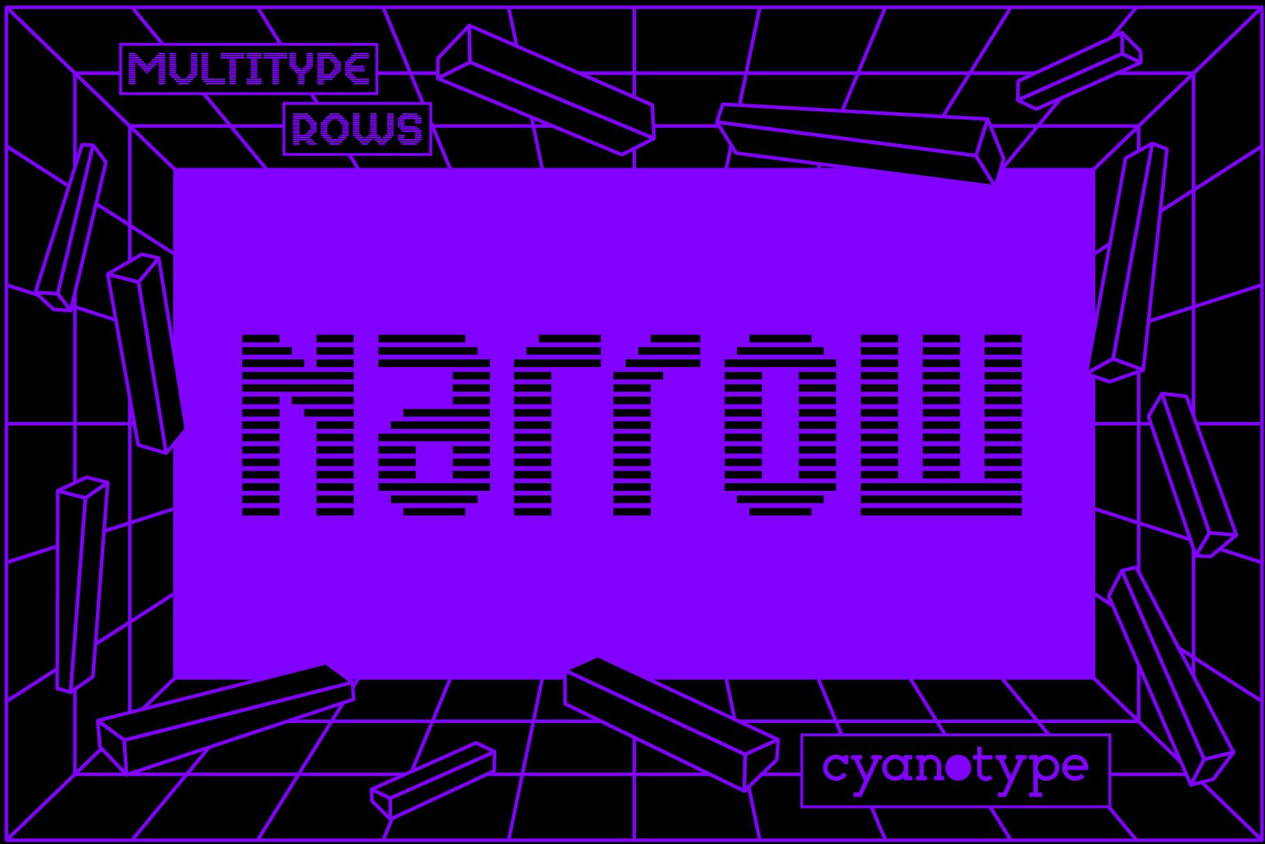 MultiType Rows Narrow Font