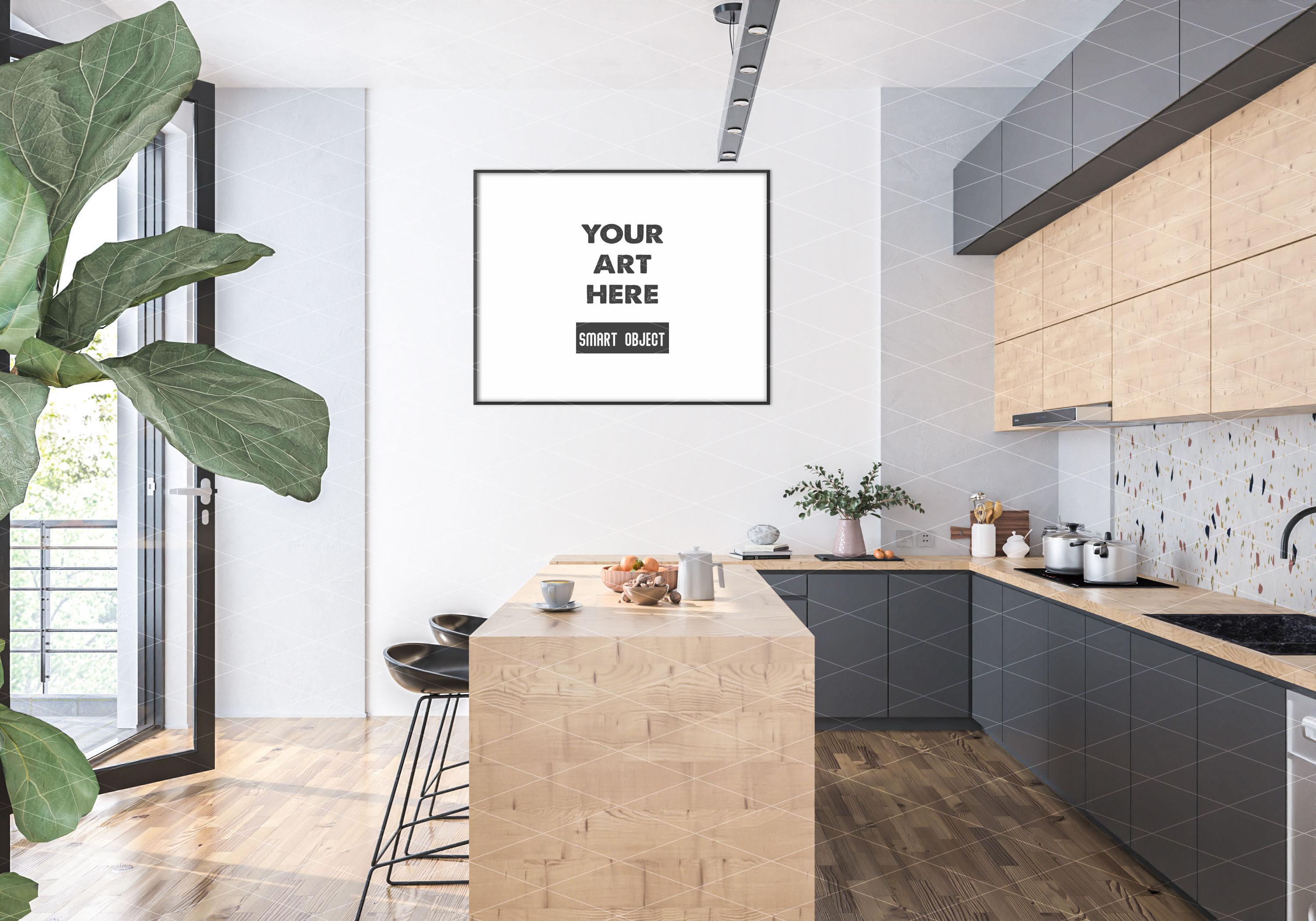 Frame Mockup Interior Mockup Kitchen