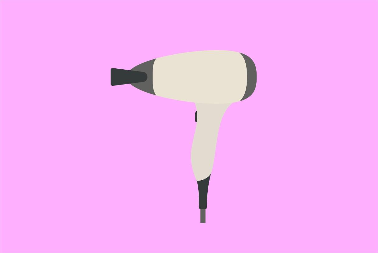Hairdryer Cartoon Flat Vector
