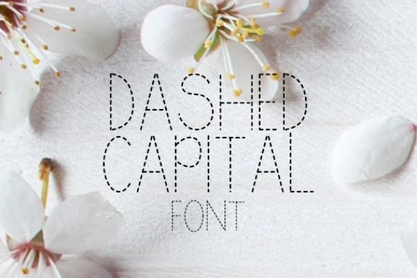 Dashed Capital Font