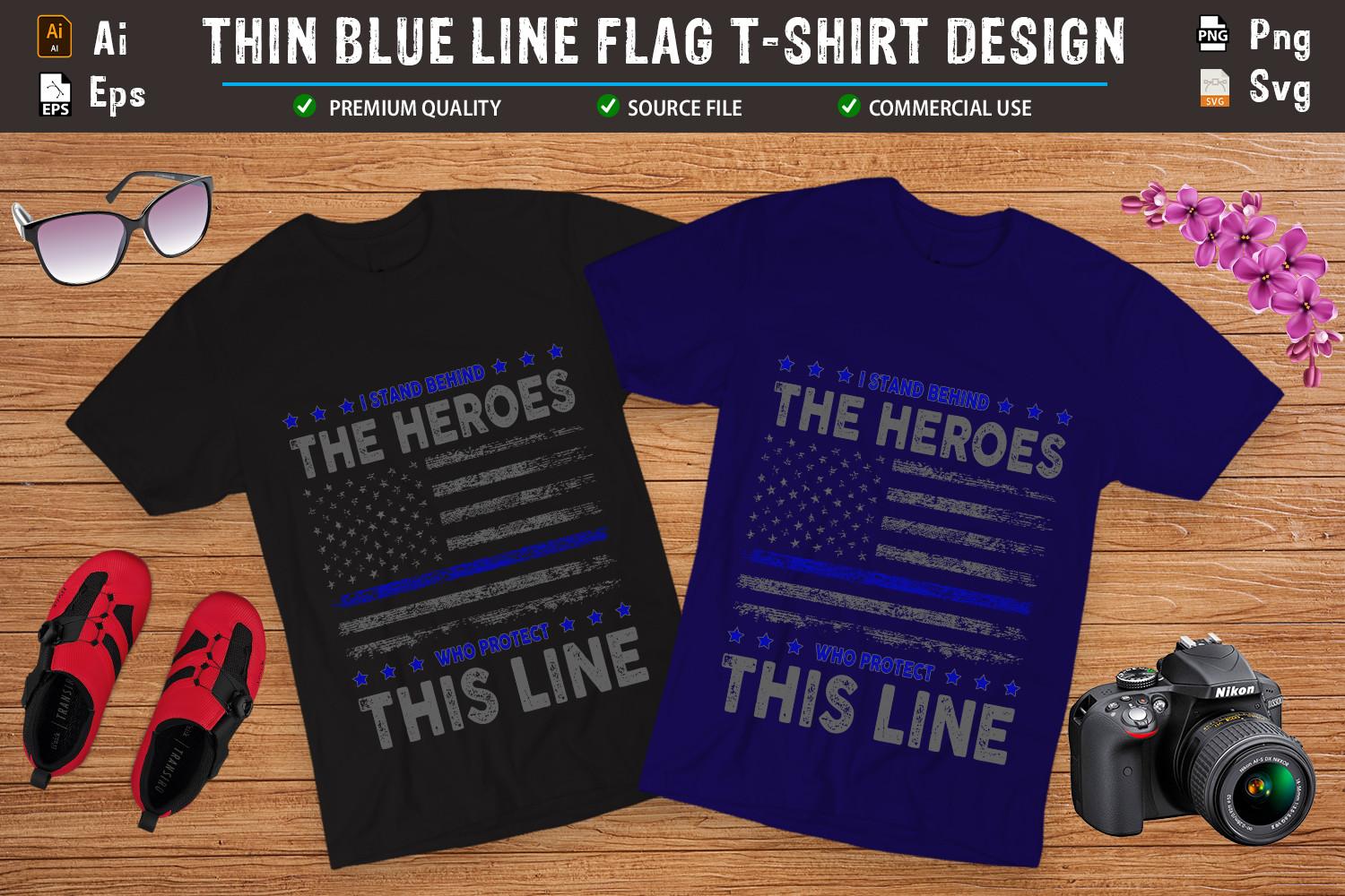 I Stand Behind the Heroes Police T-shirt