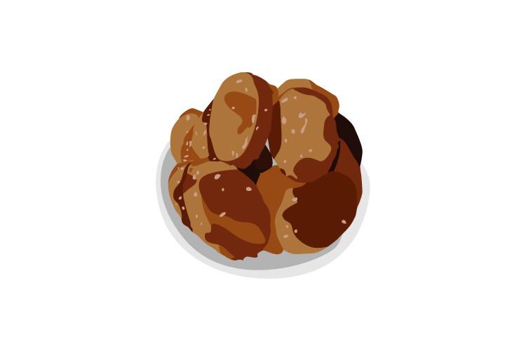 Gemblong Indonesian Food Design Vector