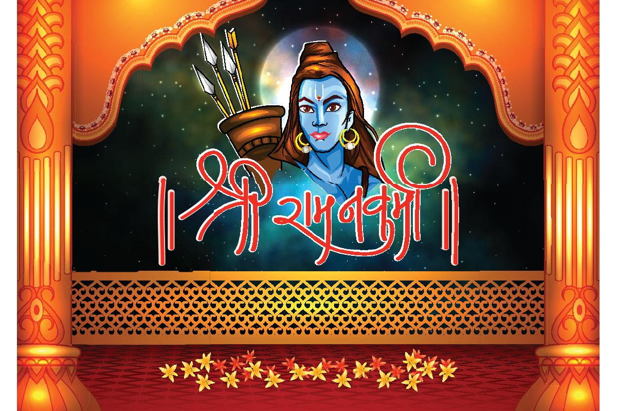 Ram Navmi Background Showing Festival of