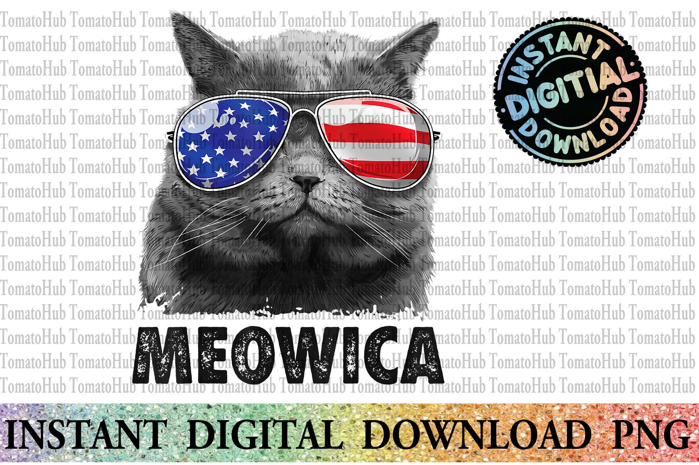 Cat 4th of July Meowica Merica Men PNG