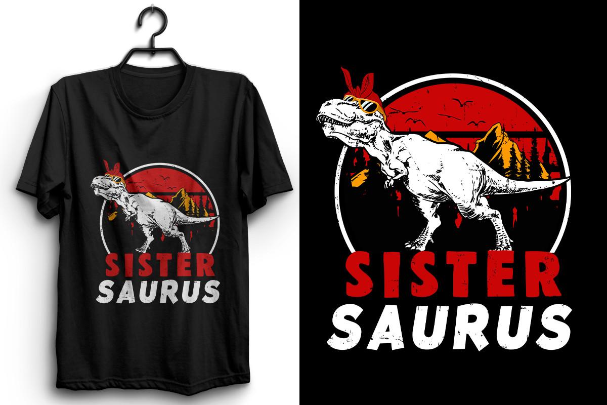Siblings Day Design. Sister Saurus