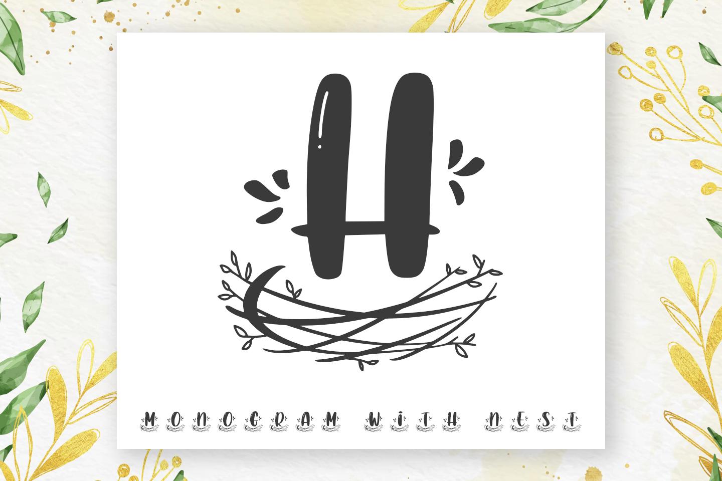 Nest Monogram Font