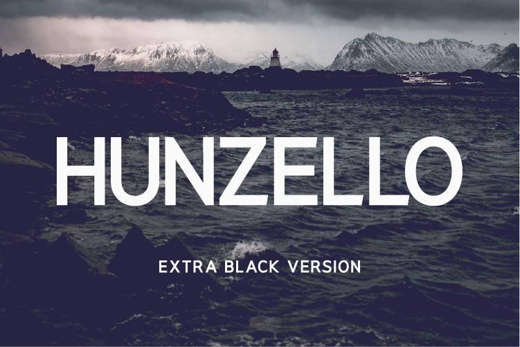 Hunzello Extra Black Font