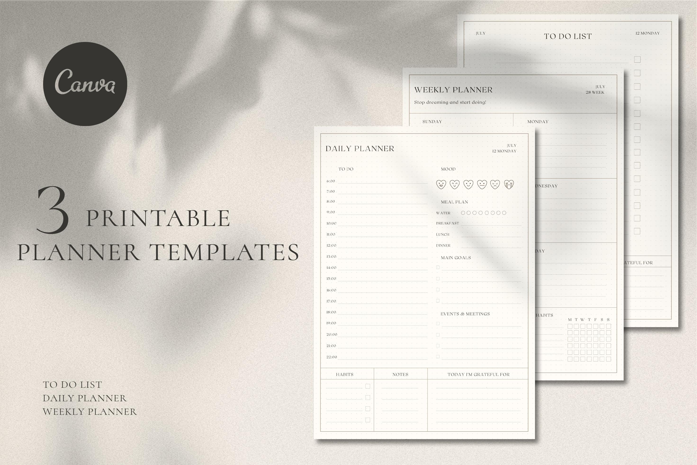 Elegant Canva Planner Templates