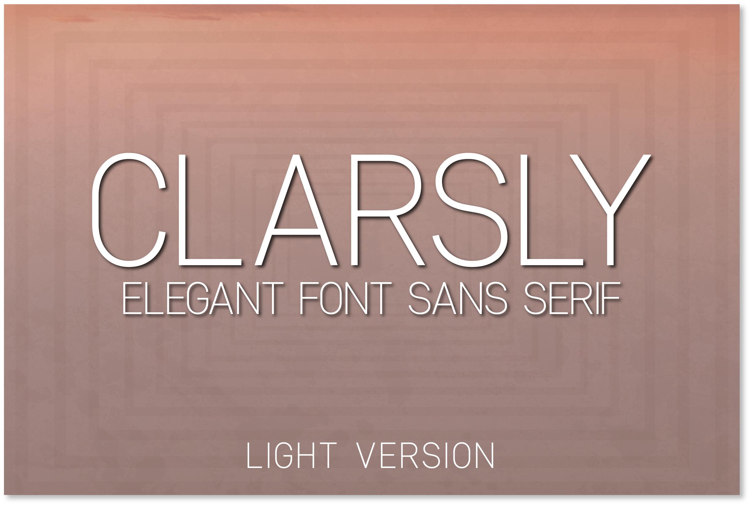 Clarsly Light Font