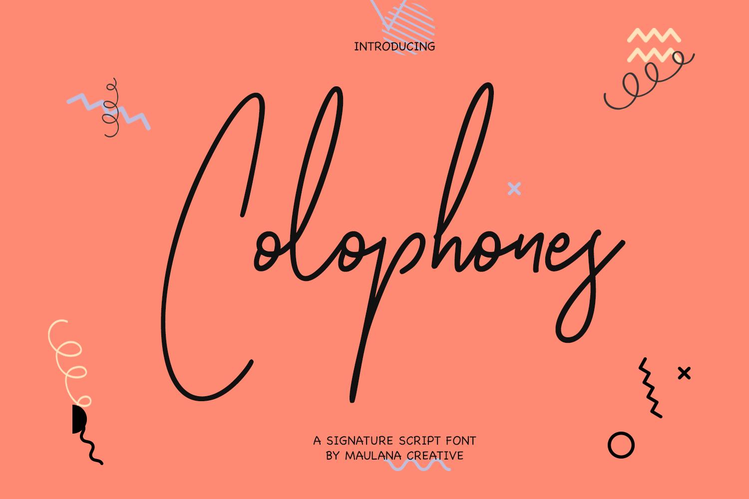 Colophones Font