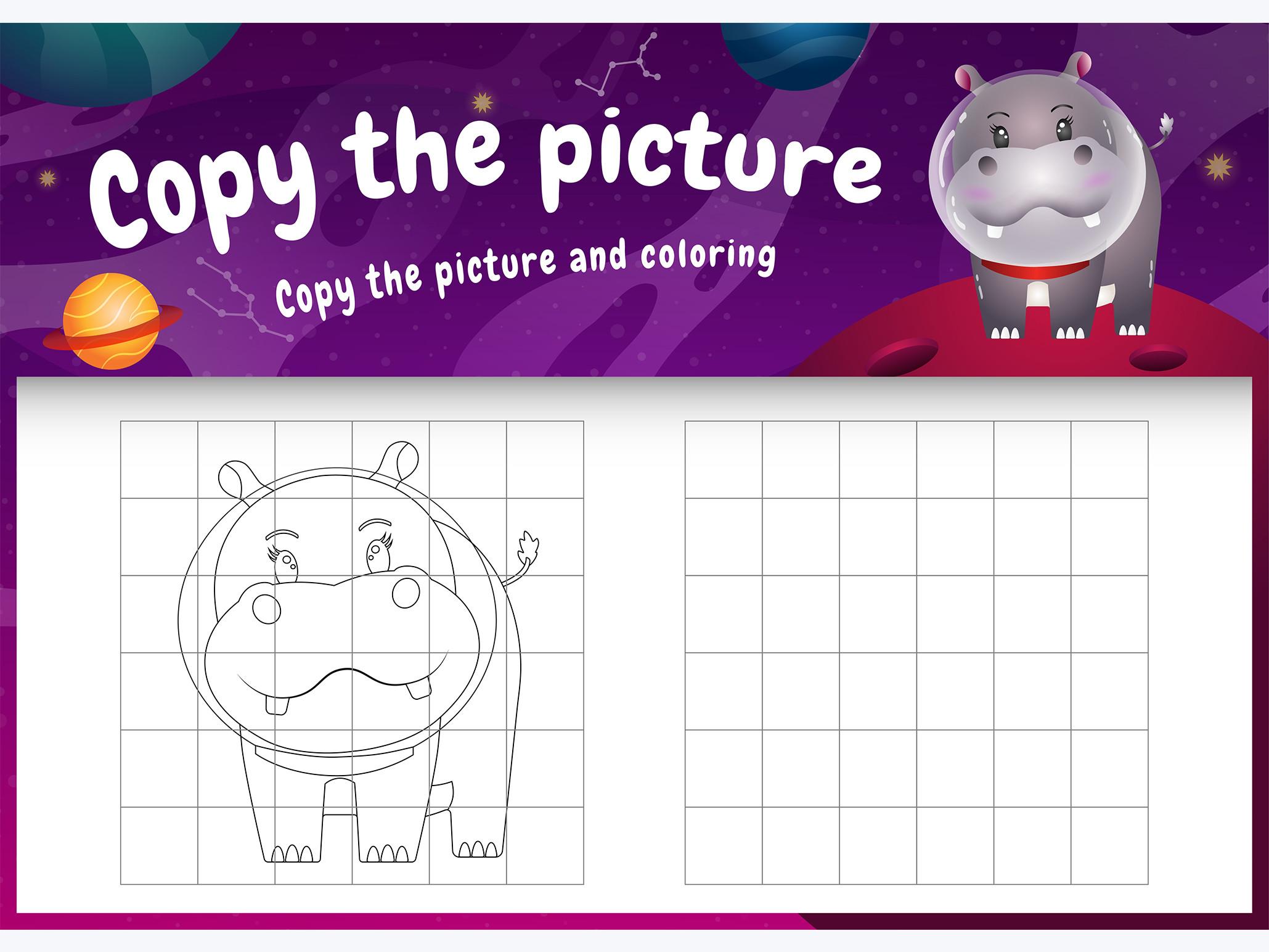 A Hippo Astronaut - Copy the Picture