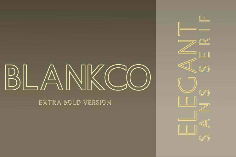 Blankco Outline Extra Bold Font