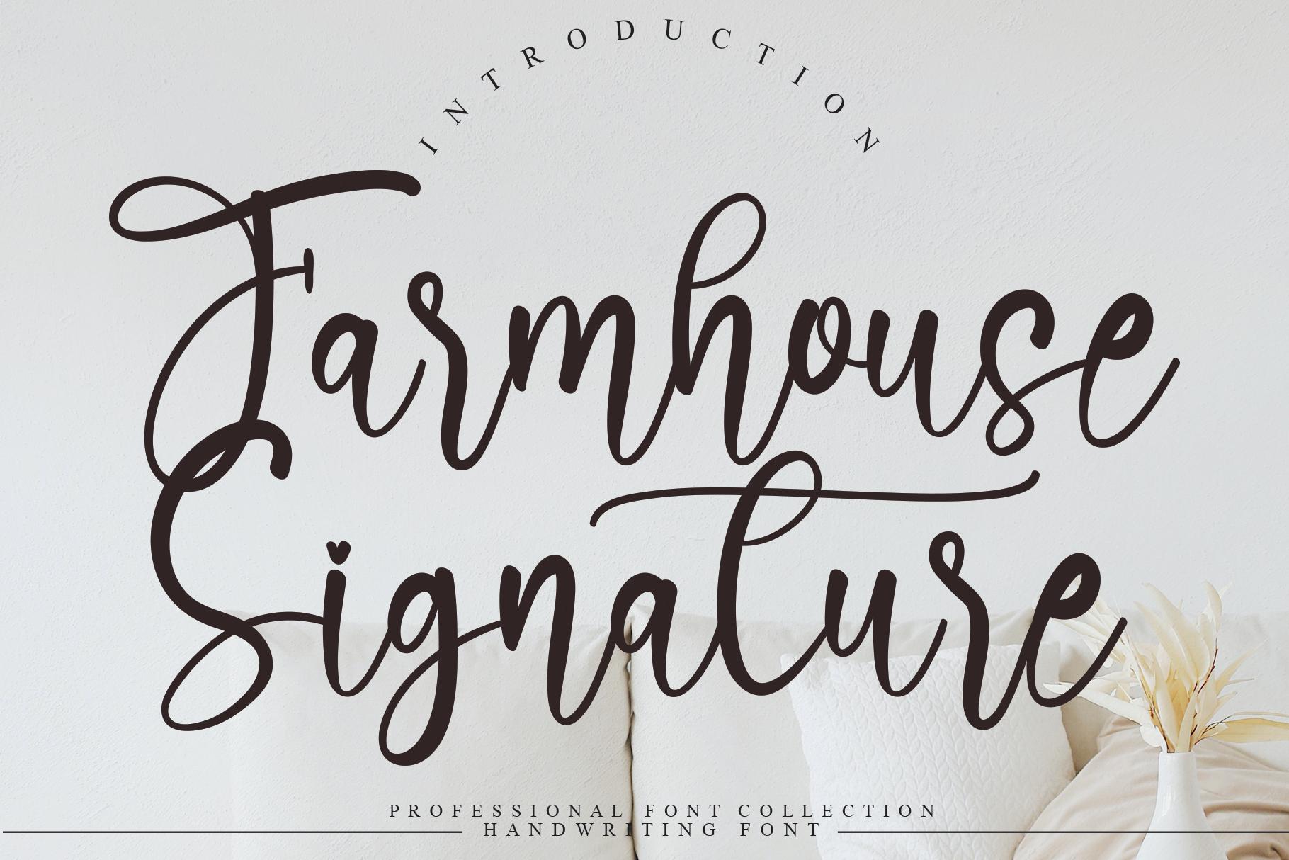 Farmhouse Signature Font
