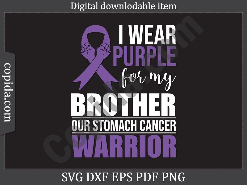 I Wear Purple for My Brother Svg File