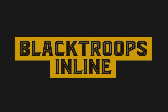 Blacktroops Inline Font