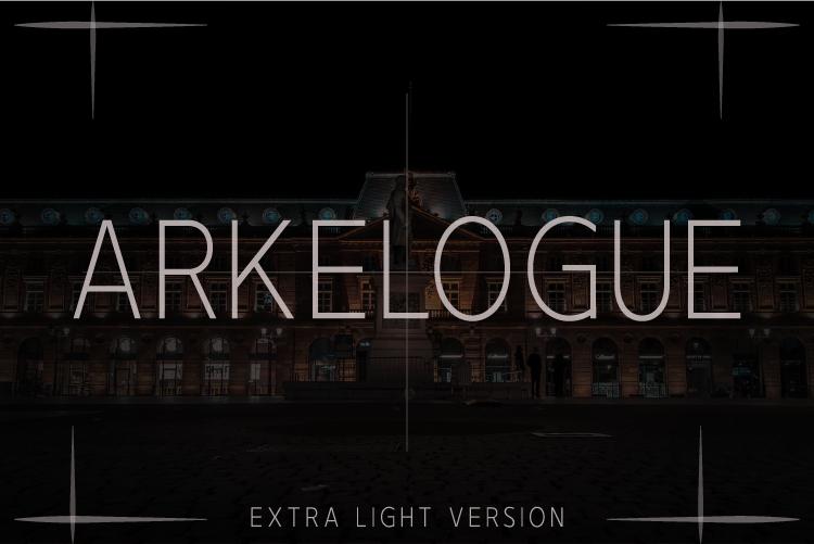 Arkelogue Extra Light Font