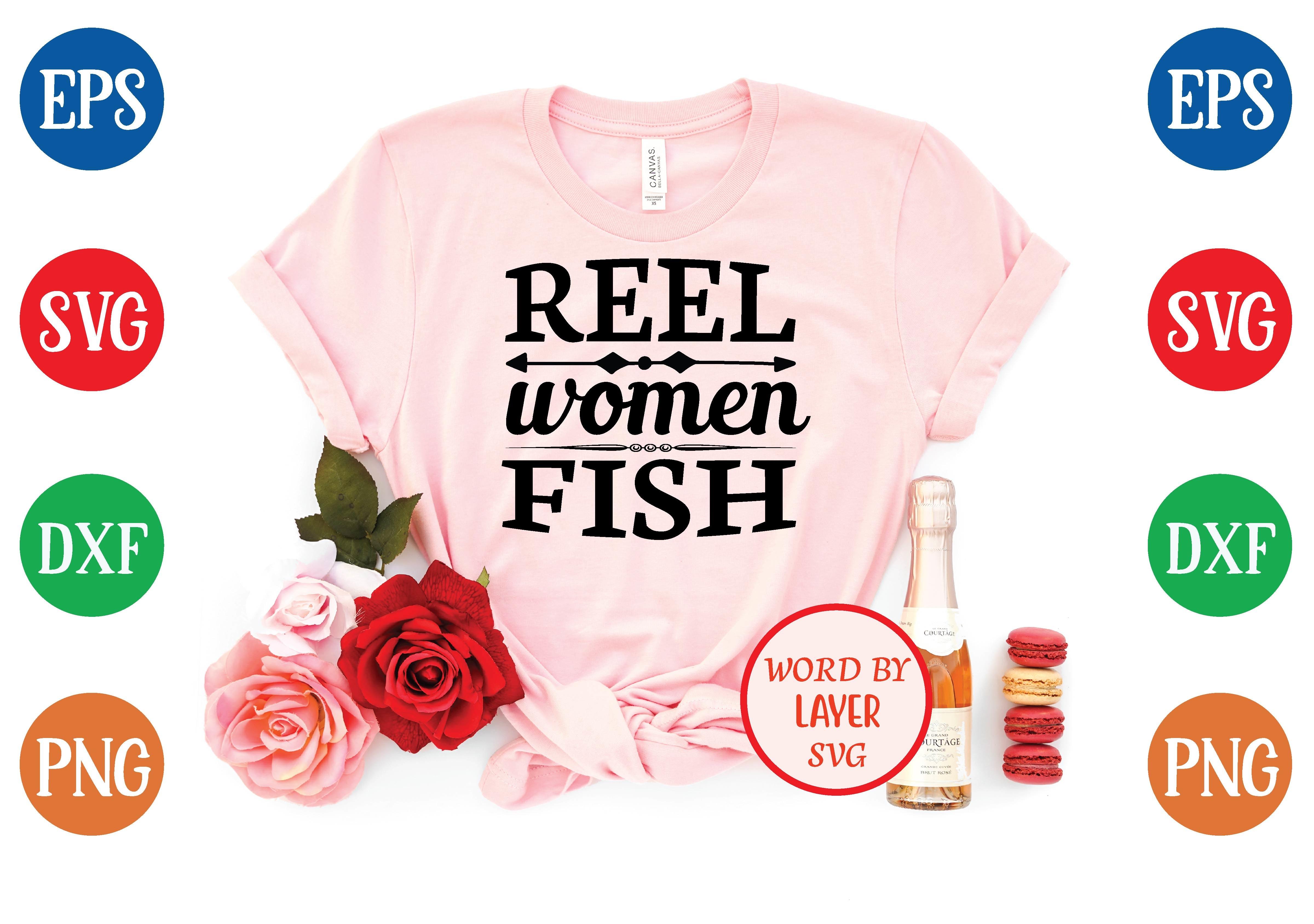 Reel Women Fish Svg Design