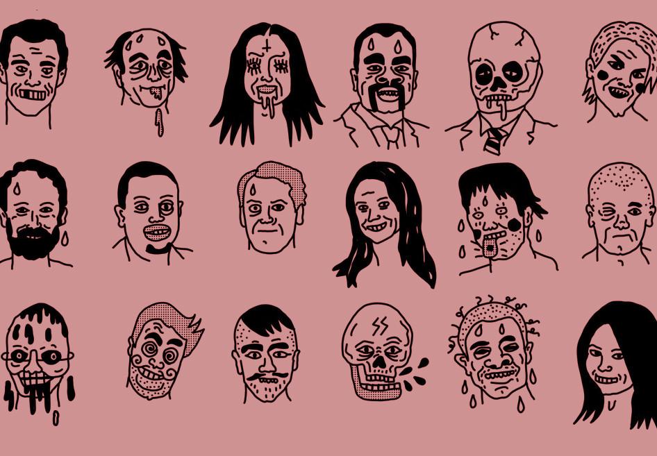 Woodcutter People Faces Font