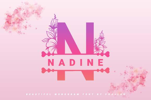 Nadine Flowers Monogram Font