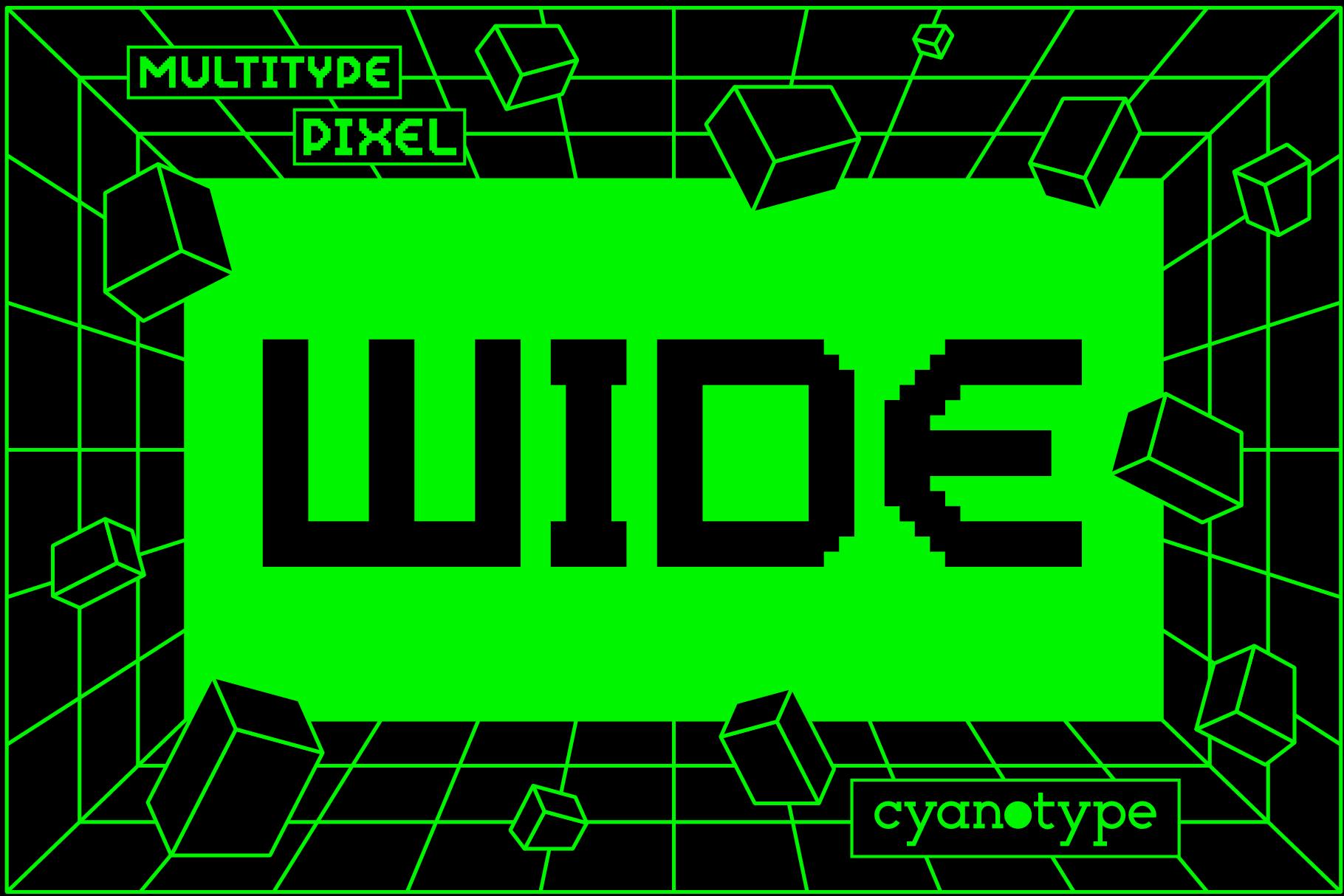 MultiType Pixel Wide Font