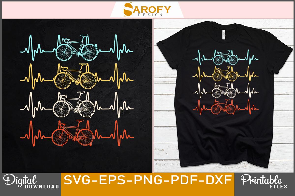 Vintage Retro Bicycling T-shirt Design