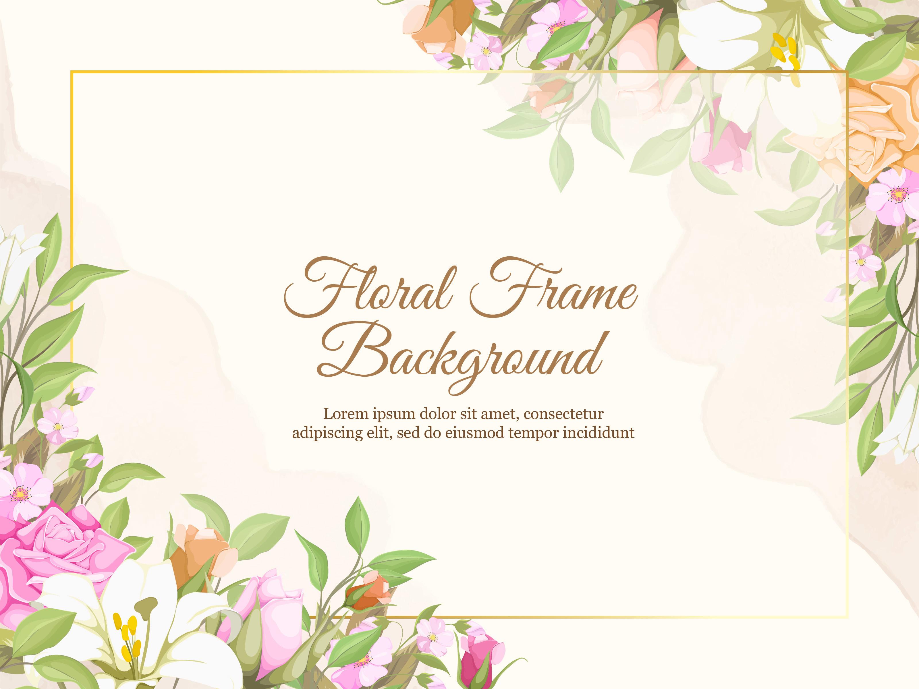 Wedding Banner Background Floral Design