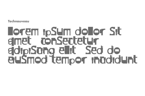 Tech Nouveau Font