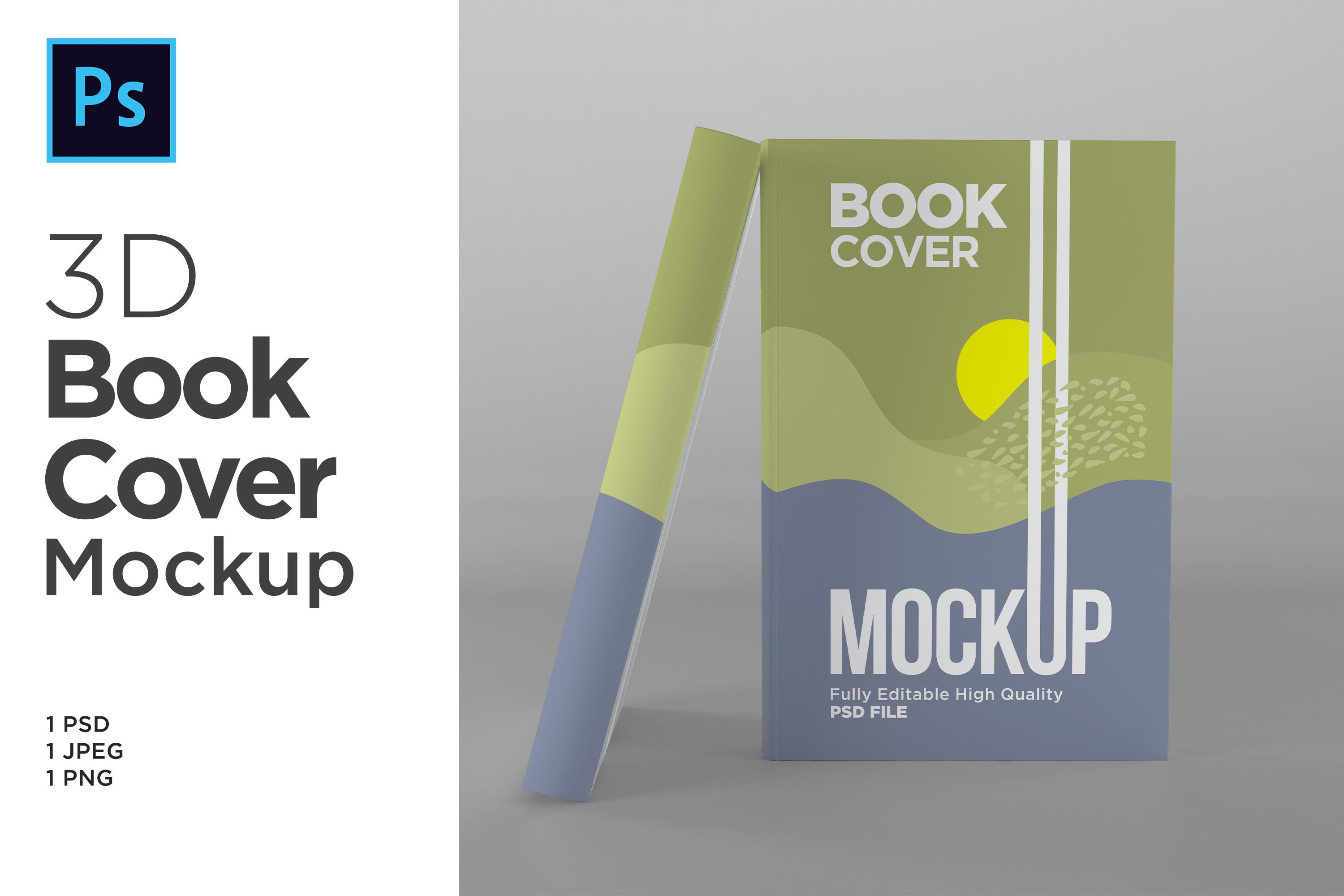 Book Cover Mockup 3d Rendering