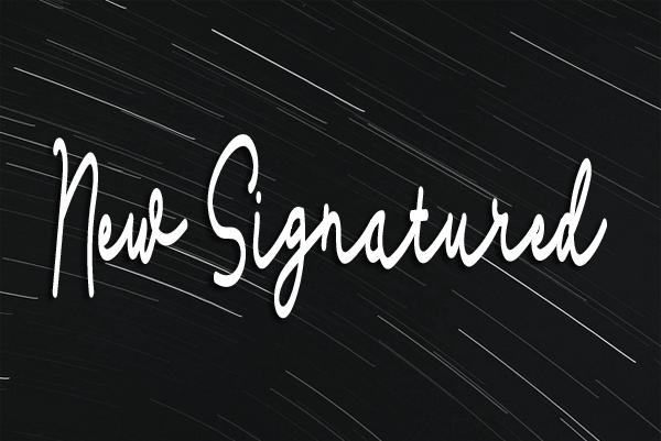 New Signatured Font
