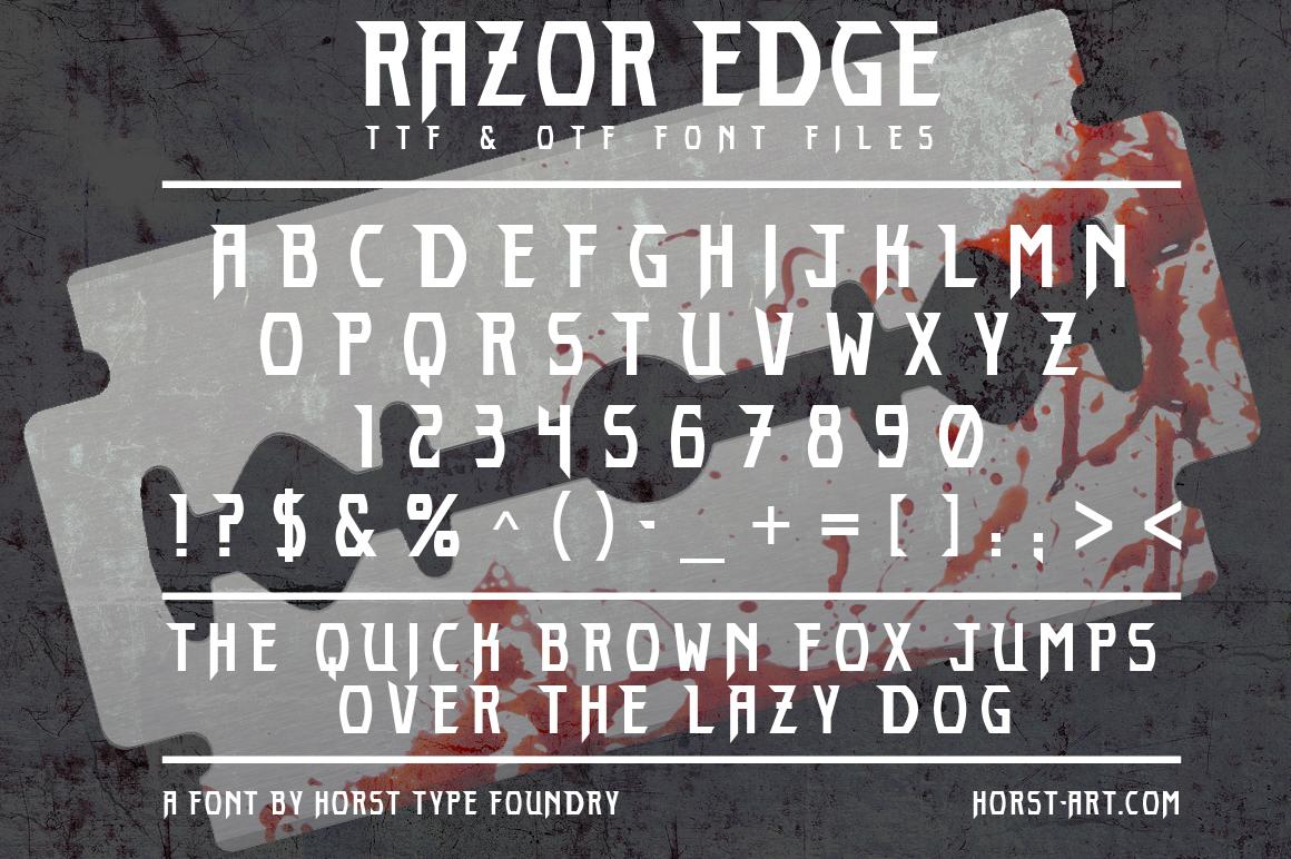 Razor Edge Font