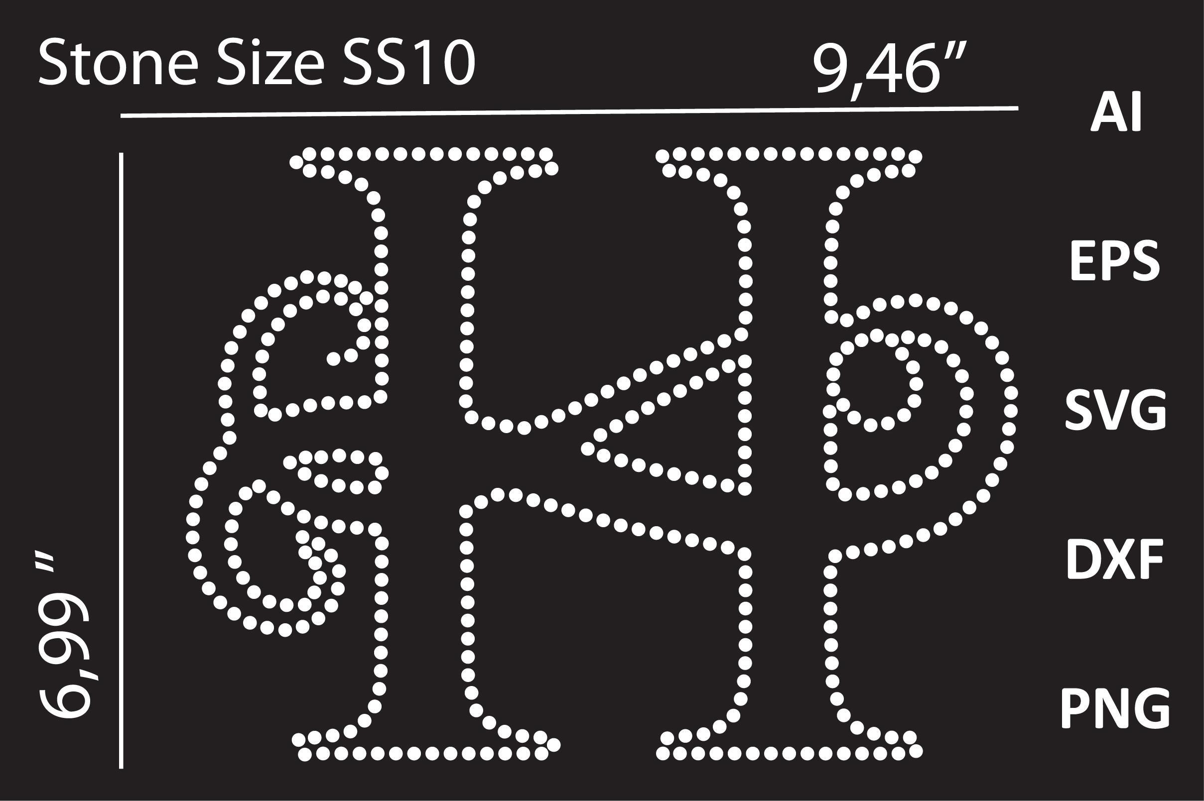CAPITAL LETTER RHINESTONE TEMPLATE DE...