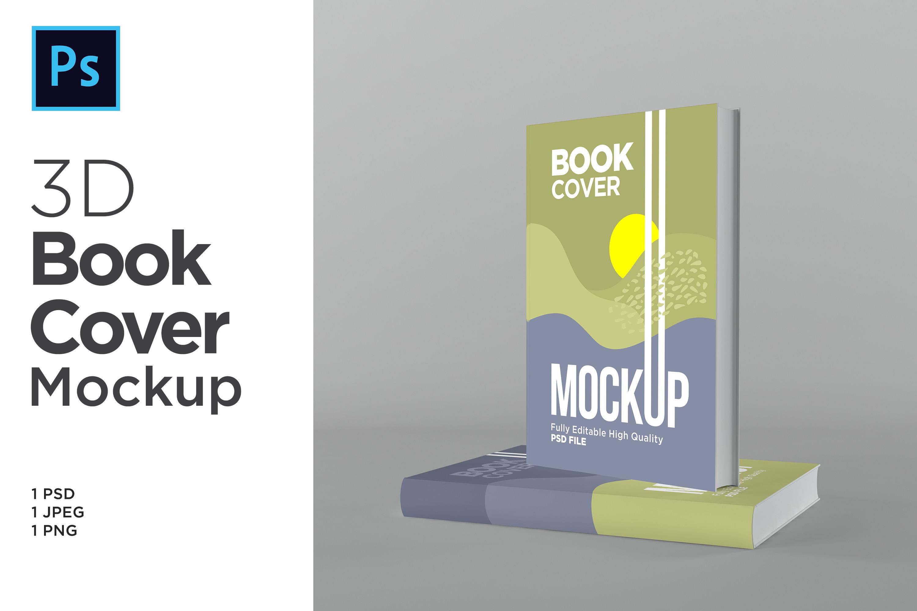 Book Cover Mockup 3d Rendering