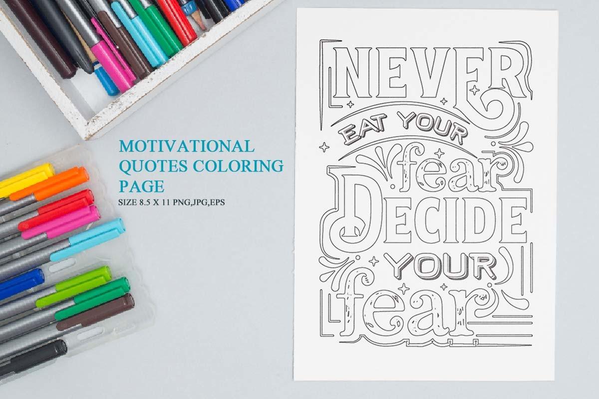 Motivational Quotes Coloring Page