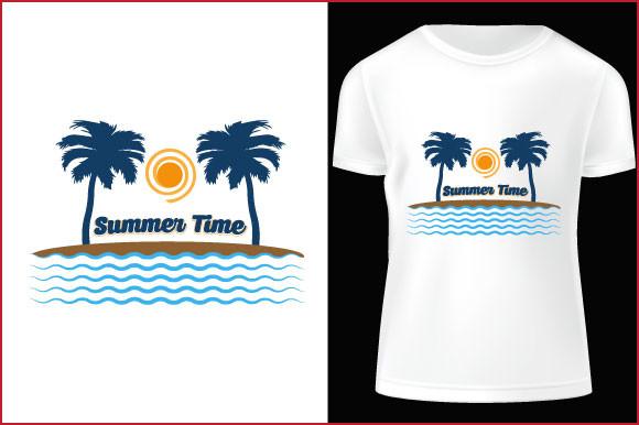 Summer Time T-shirt Design Illustration